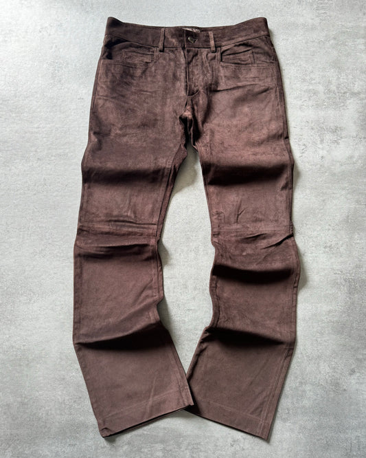 Roberto Cavalli Brown Leather Soft Pants (M) - 1