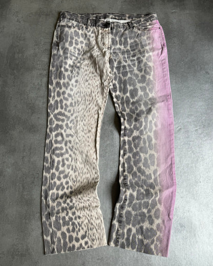 SS2006 Cavalli Glamour Leopard Funky Pink Pants (L) - 1