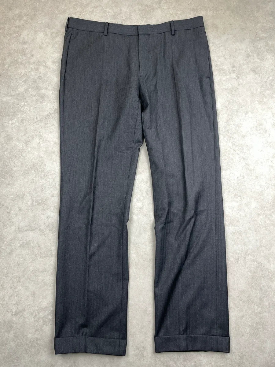 2010s Dior Dark Grey Wool Pleated Pants by Kris Van Assche XGSrYHMO 0