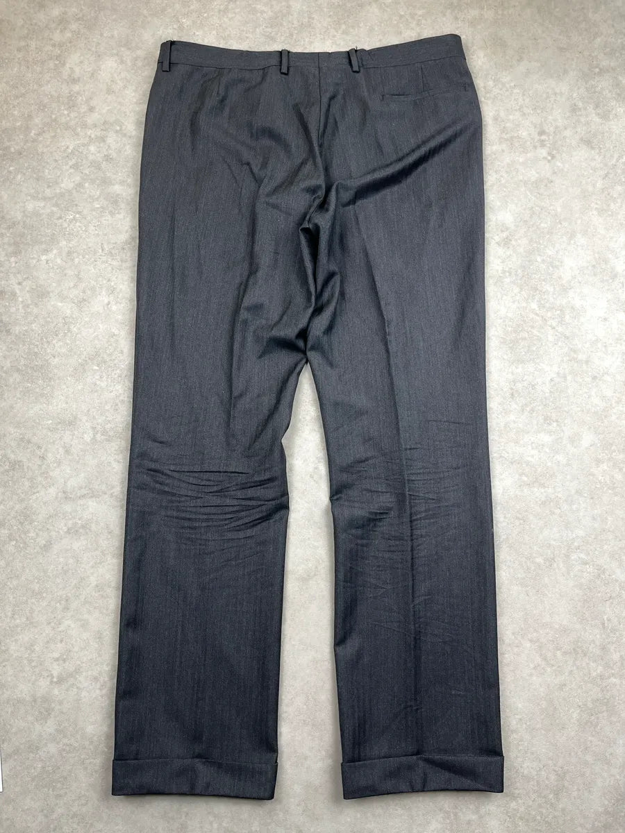 2010s Dior Dark Grey Wool Pleated Pants by Kris Van Assche XGSrYHMO 4