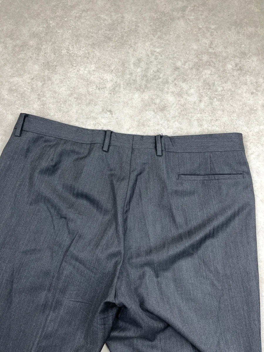 2010s Dior Dark Grey Wool Pleated Pants by Kris Van Assche XGSrYHMO 6