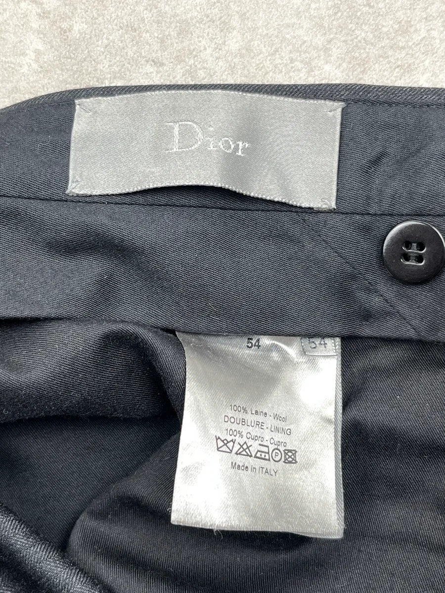 2010s Dior Dark Grey Wool Pleated Pants by Kris Van Assche XGSrYHMO 9