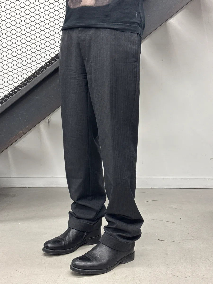 2010s Dior Dark Grey Wool Pleated Pants by Kris Van Assche XGSrYHMO 2