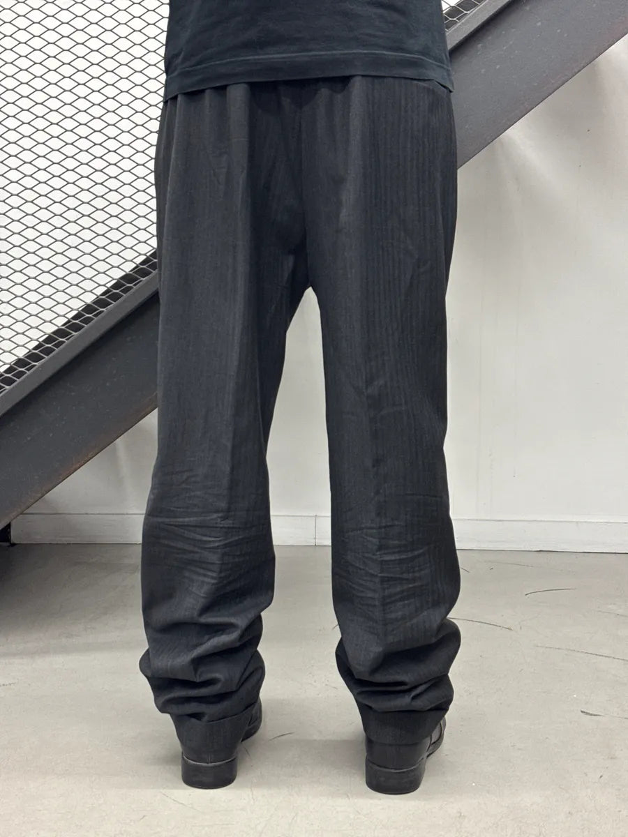 2010s Dior Dark Grey Wool Pleated Pants by Kris Van Assche XGSrYHMO 3