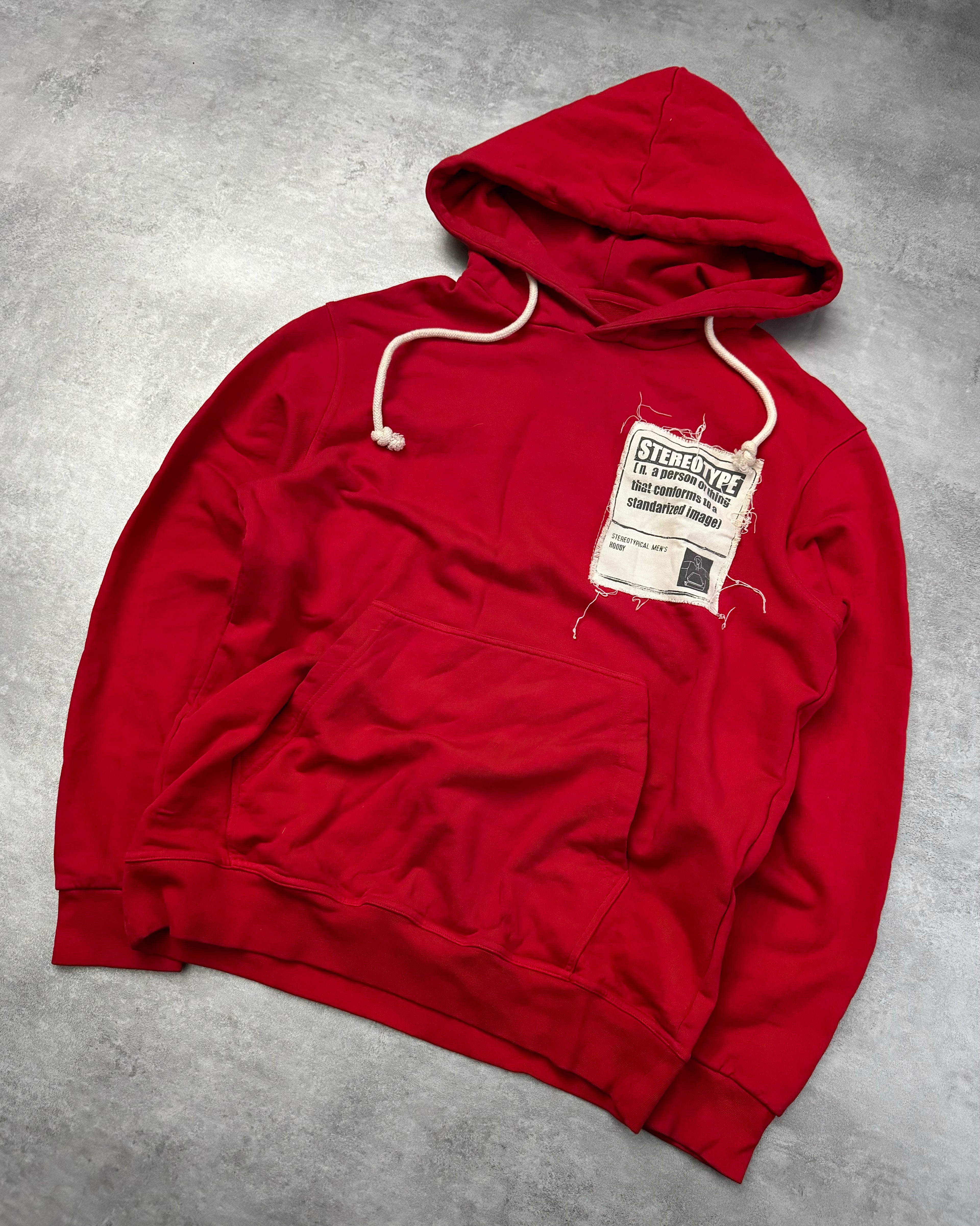 SS2018 Maison Margiela Red Signature Stereotype Hoodie  (M) - 8