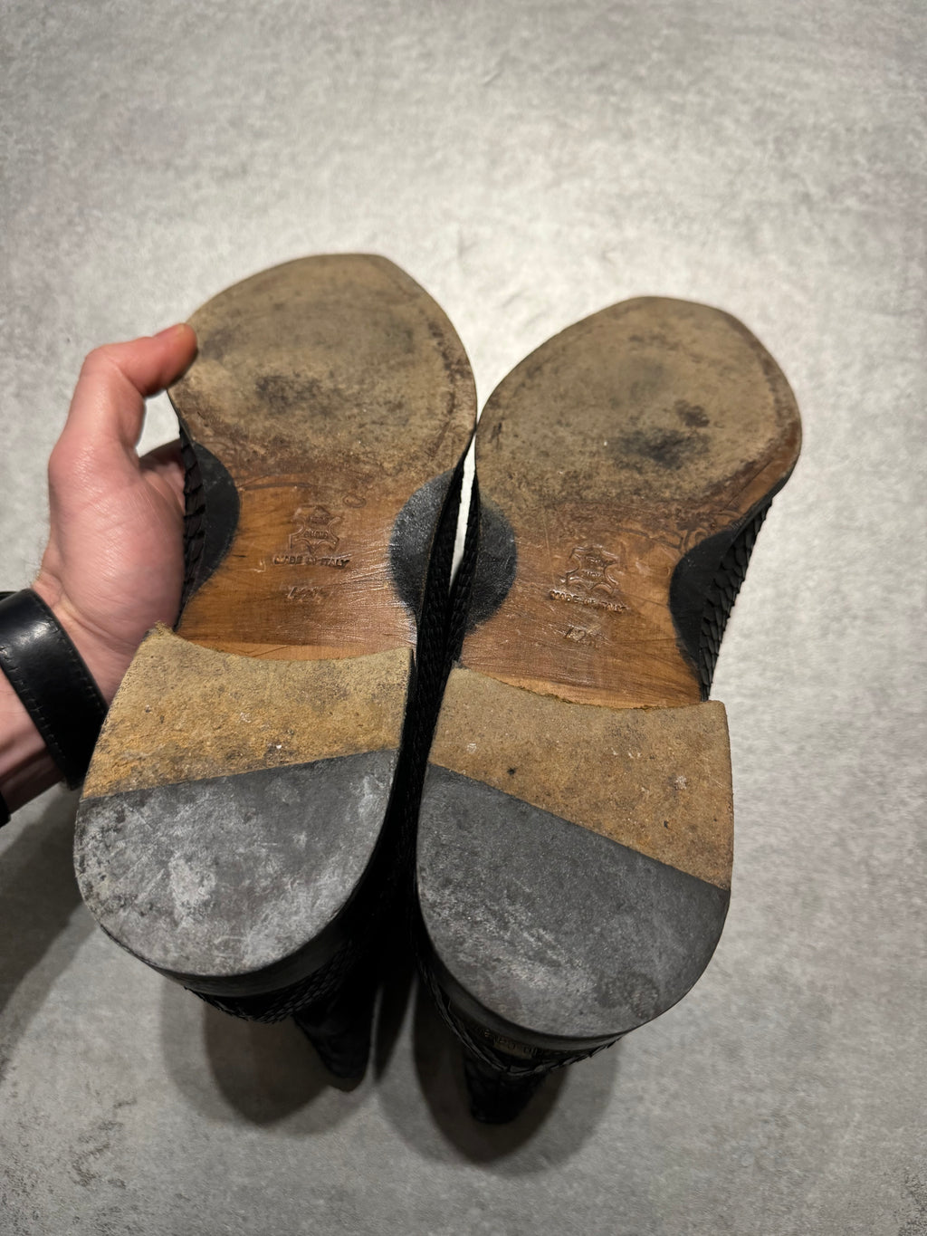 2000s Roberto Cavalli Black Python Leather Rocker Biker Boots (42,5) - 5