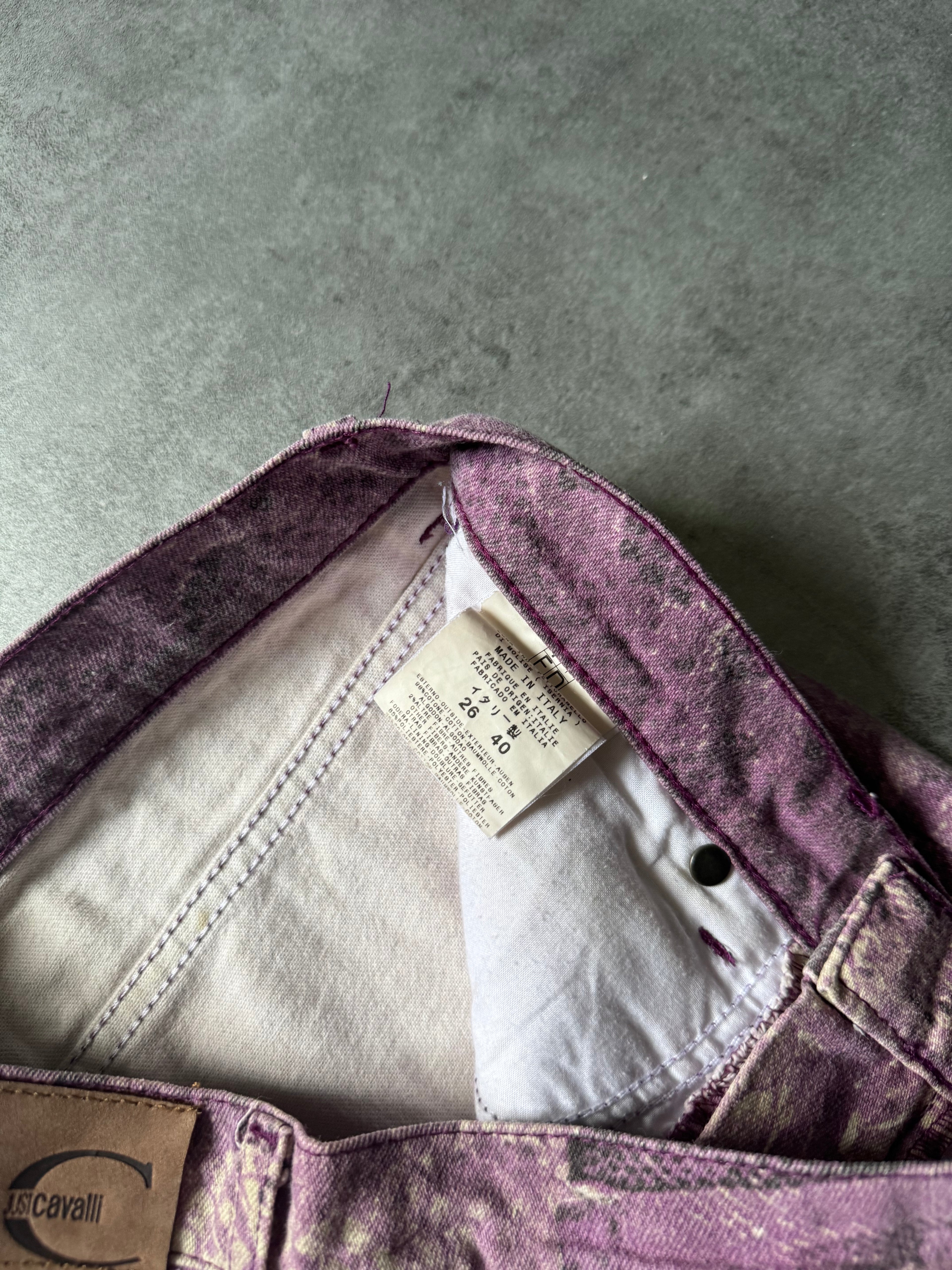 SS2005 Cavalli Twilight Python Purple Liquid Pants (XS) - 8