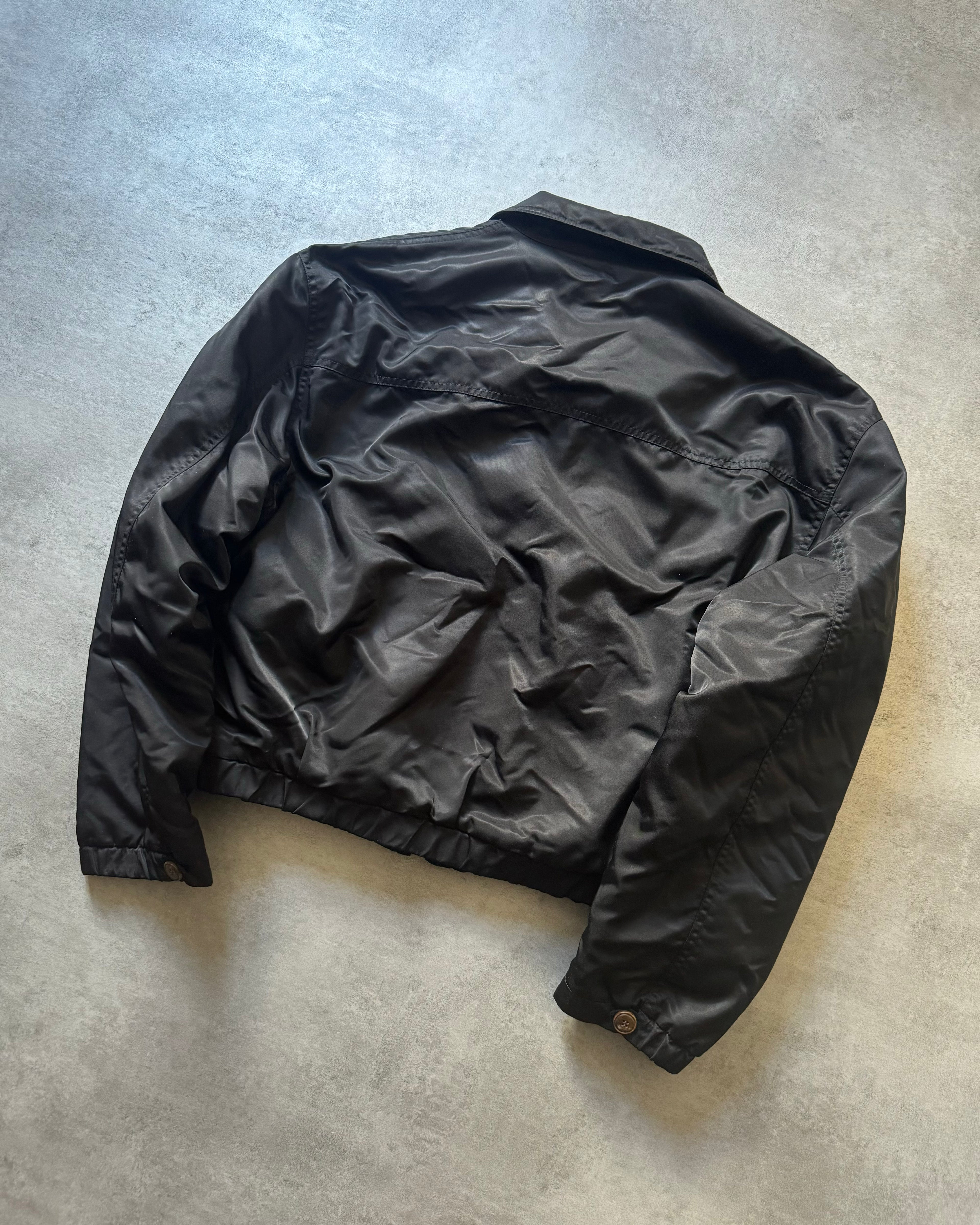 1980s Giorgio Armani Black Bomber Jacket (M) - 6