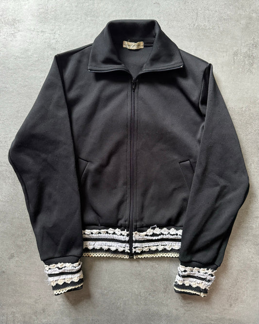 AW2001 Comme des Garçons Black Precise Zip-up Sweater (XS) - 1