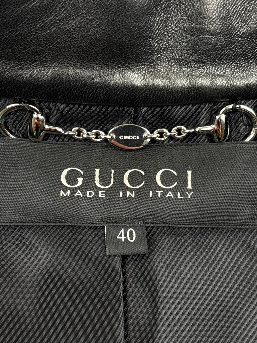SS1999 Gucci Red Asymmetric Belt Peplum Leather Jacket XXVOqZIr 12