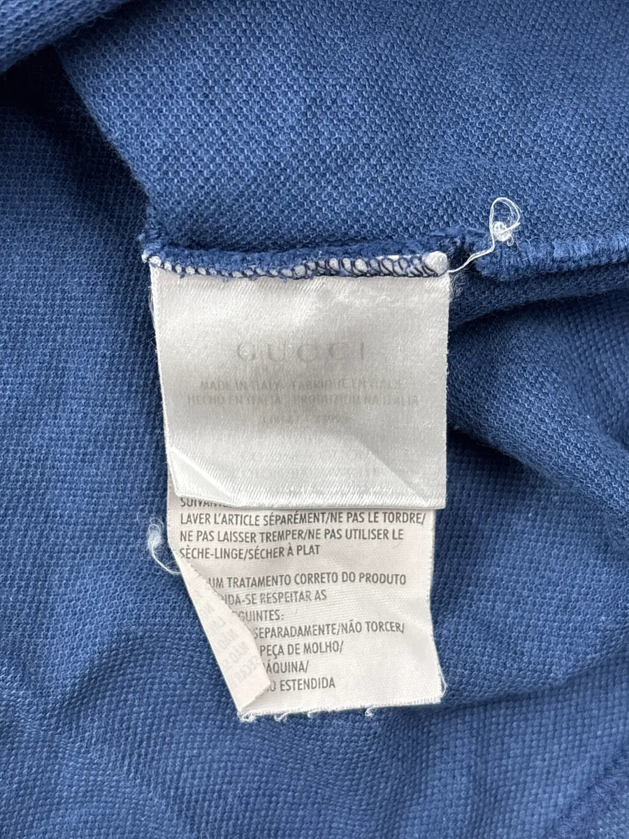 2010s Gucci Navy Horse Embroidered Signature Polo XZGDolrm 10