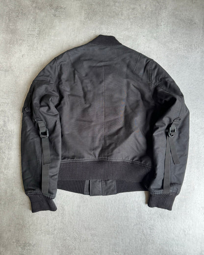 AW2003 Helmut Lang Black Bondage Re-edition Bomber Jacket (M) - 2