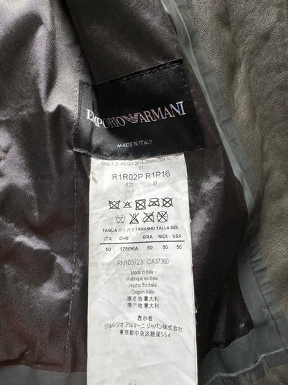 SS2015 Emporio Armani Olive Samurai Asymmetrical Leather Jacket (M) - 8
