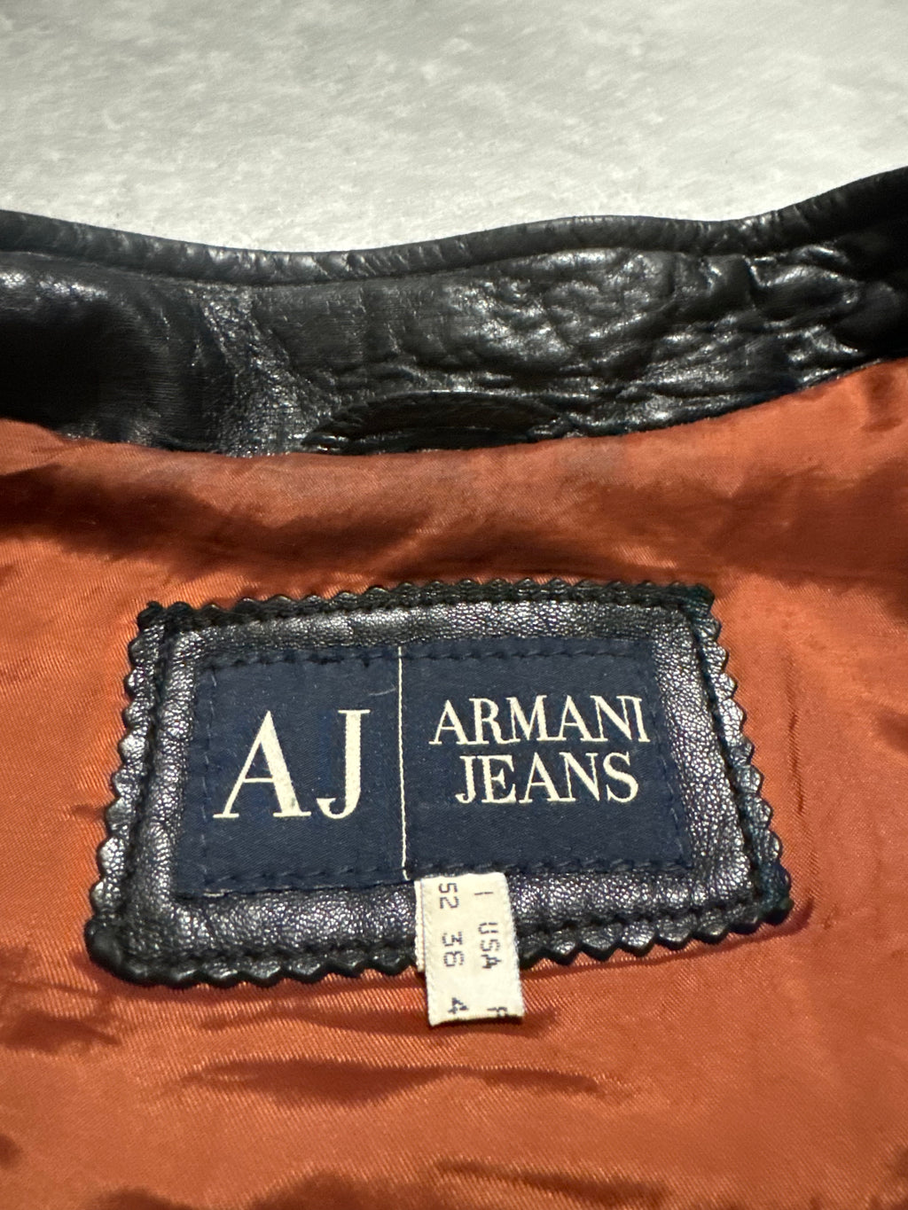 2000s Armani Black Structured Biker Leather Jacket (L) - 7