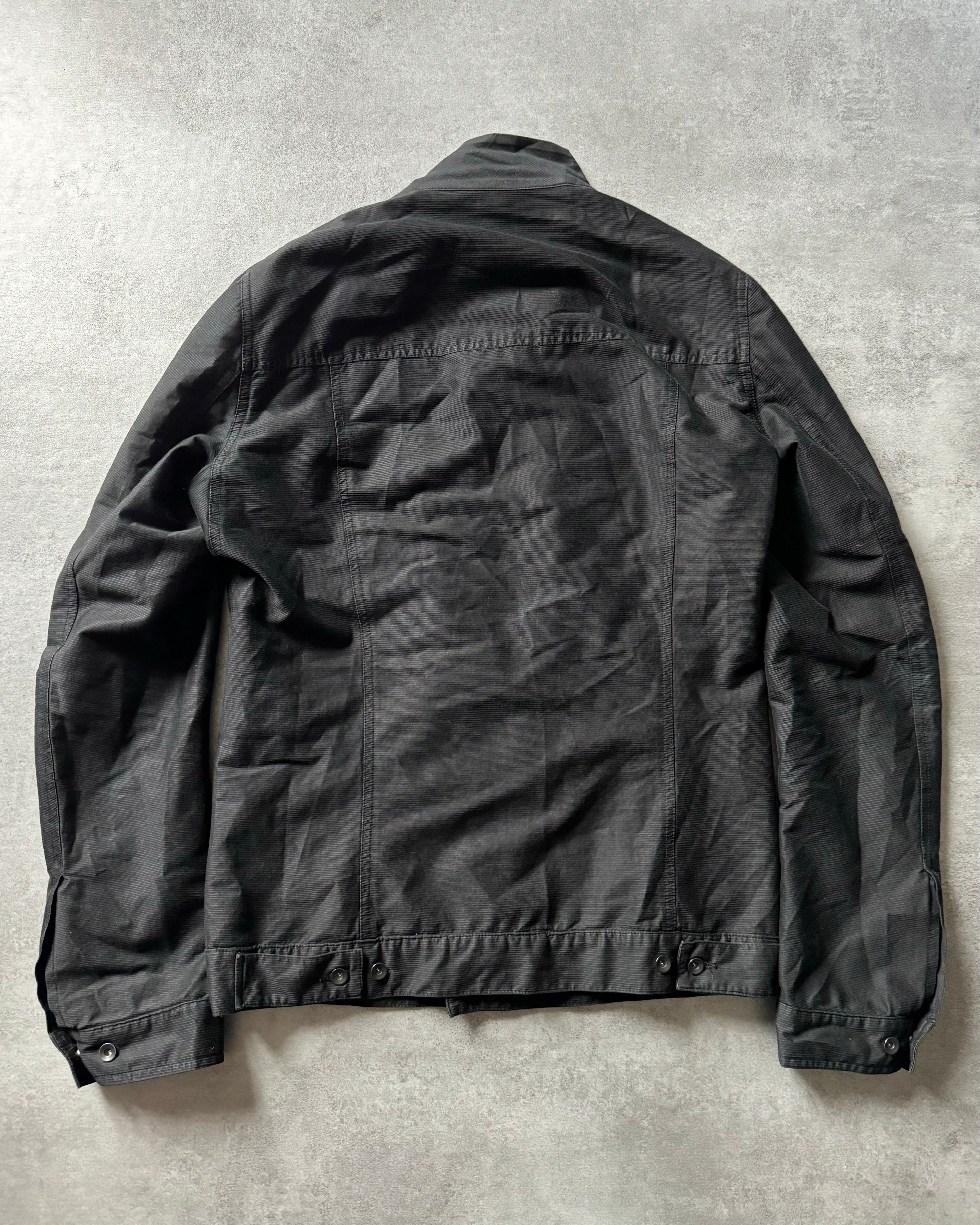 SS2016 Rick Owens Slave Asymmetrical Black Ninja Jacket (M) - 3