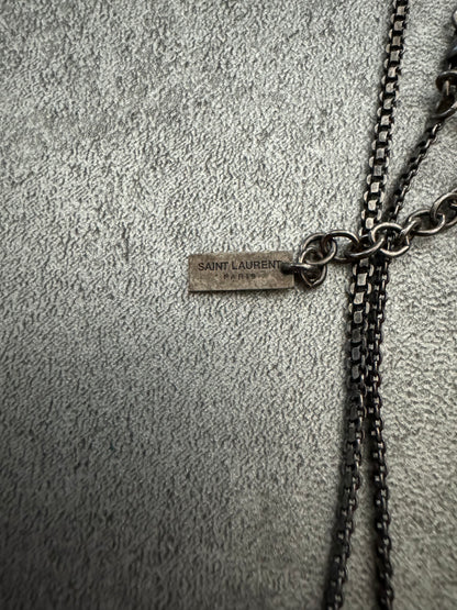 Saint Laurent Faith Cross Brutalist Necklace (OS) - 4