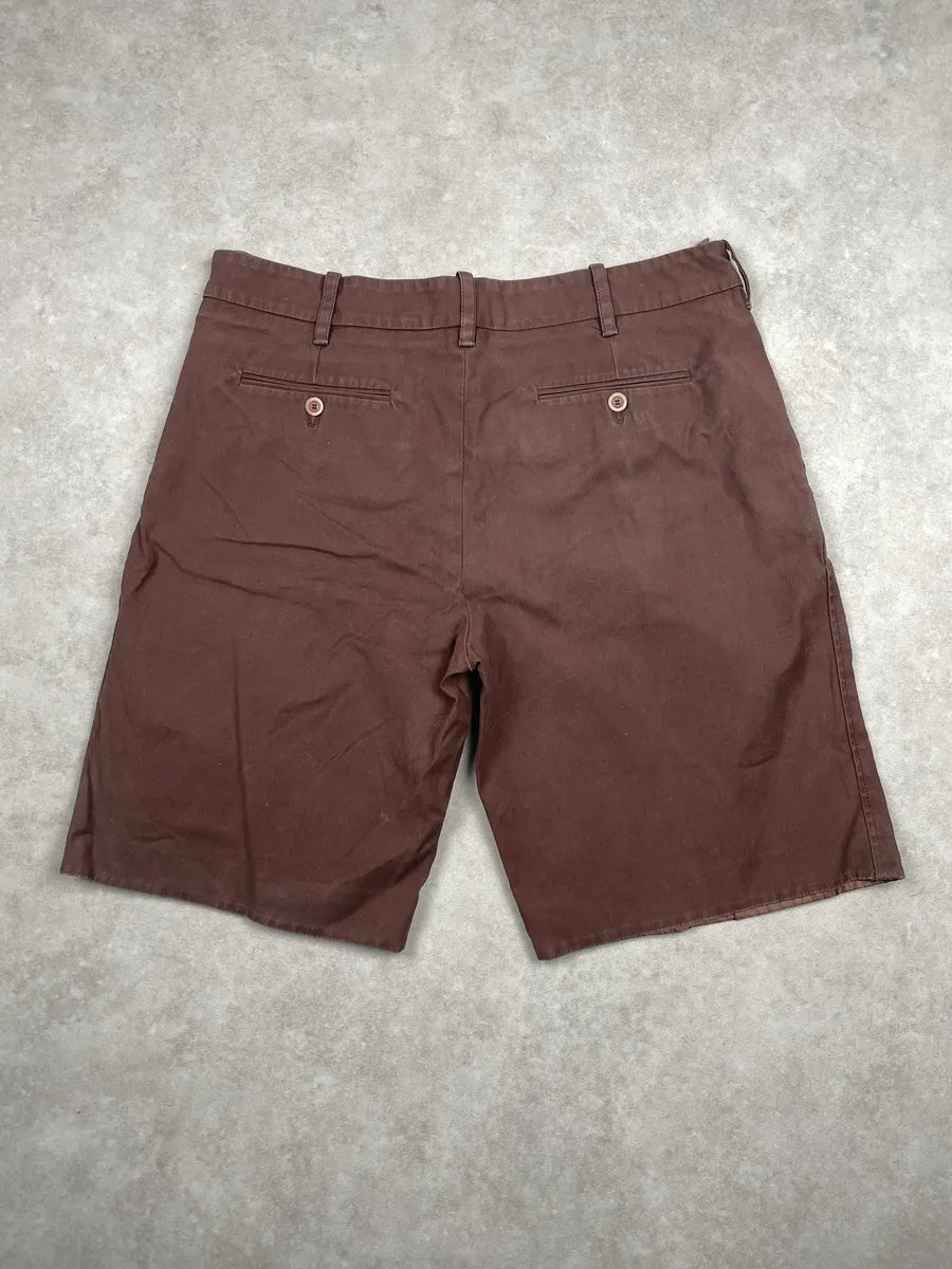 SS2006 Gucci Brown Pleated Tailored Shorts by Frida Giannini XpKHWqDf 4