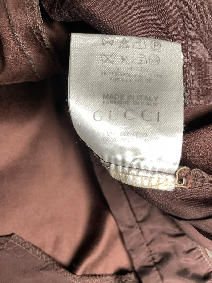 SS2006 Gucci Brown Pleated Tailored Shorts by Frida Giannini XpKHWqDf 8