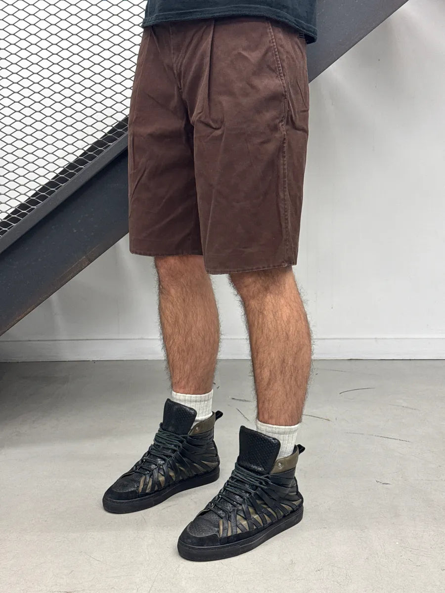 SS2006 Gucci Brown Pleated Tailored Shorts by Frida Giannini XpKHWqDf 1