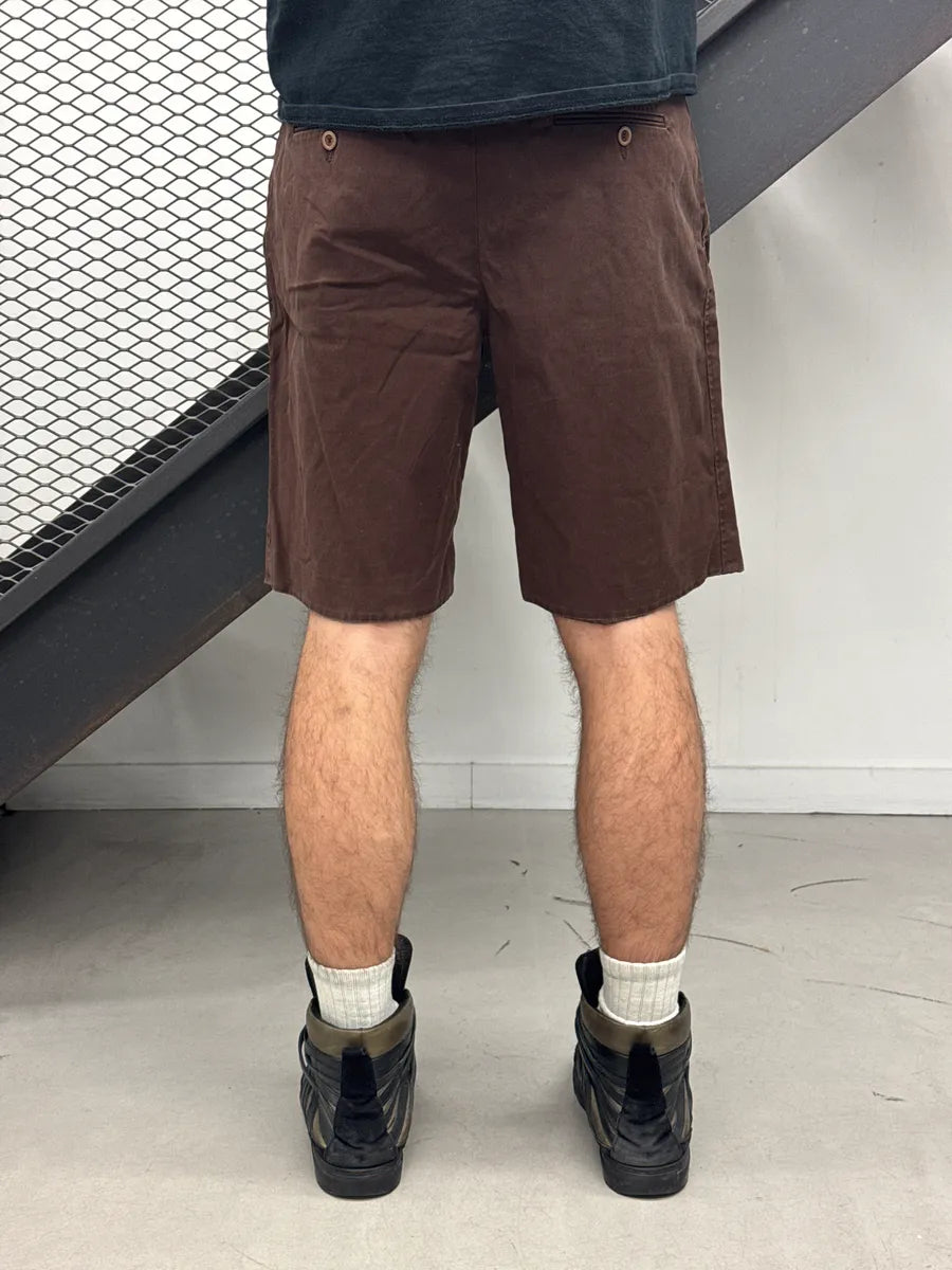 SS2006 Gucci Brown Pleated Tailored Shorts by Frida Giannini XpKHWqDf 2