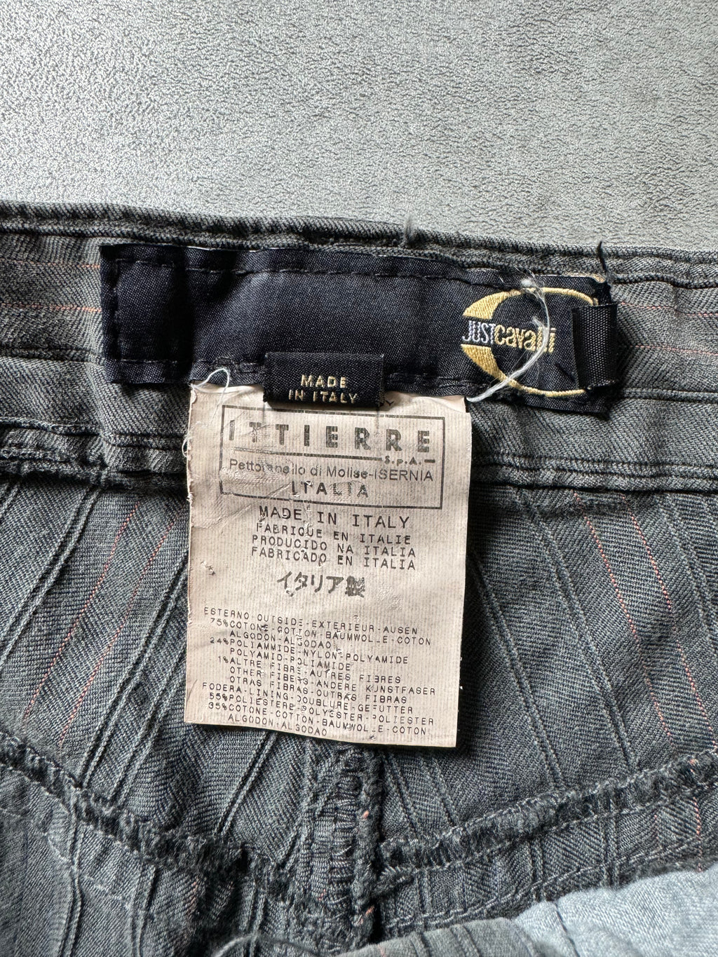 AW2005 Cavalli Striped Cargo Pants (M) - 7