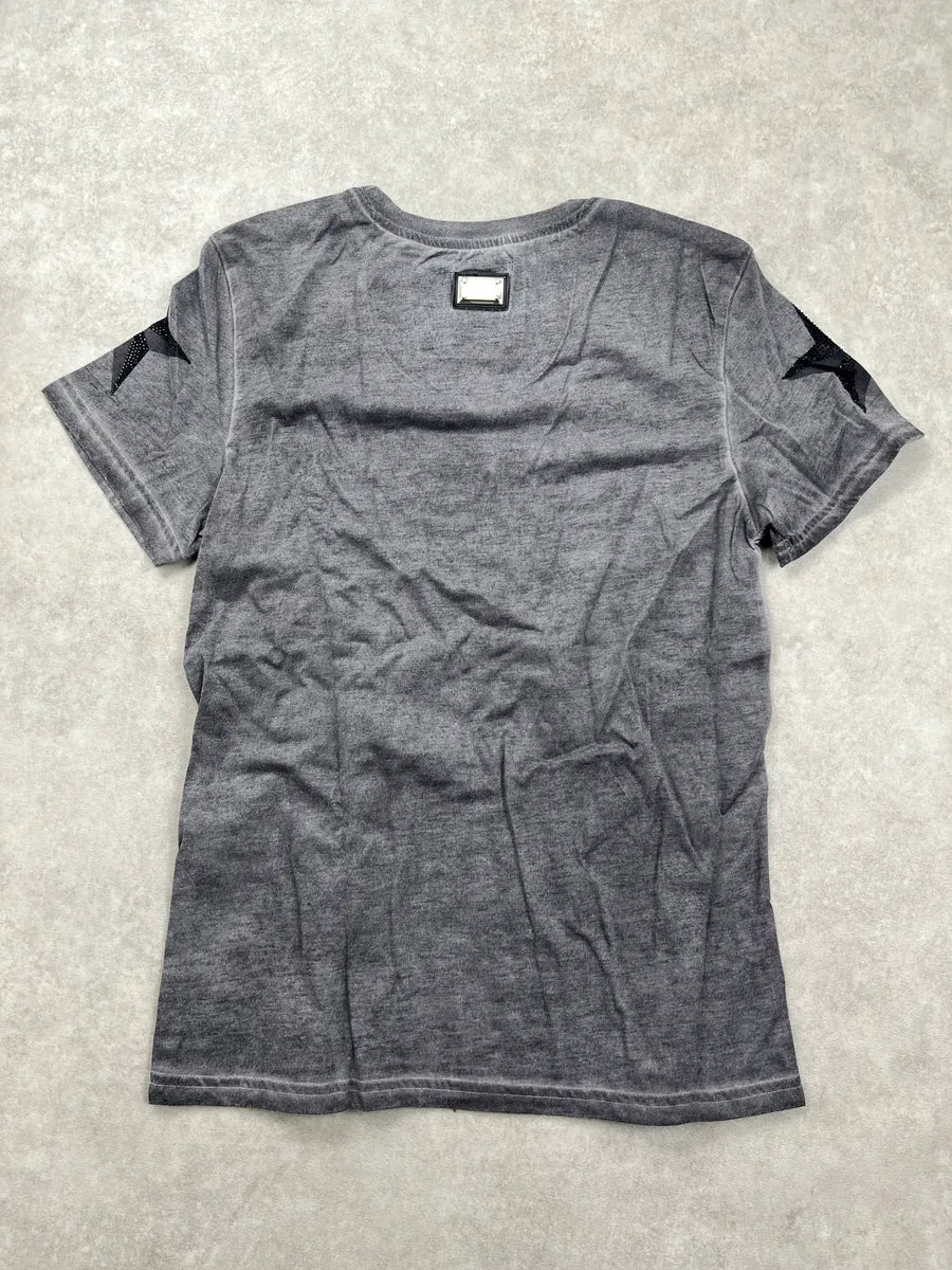 Philipp Plein Grey Cross Studded T-Shirt XqteMbbz 3