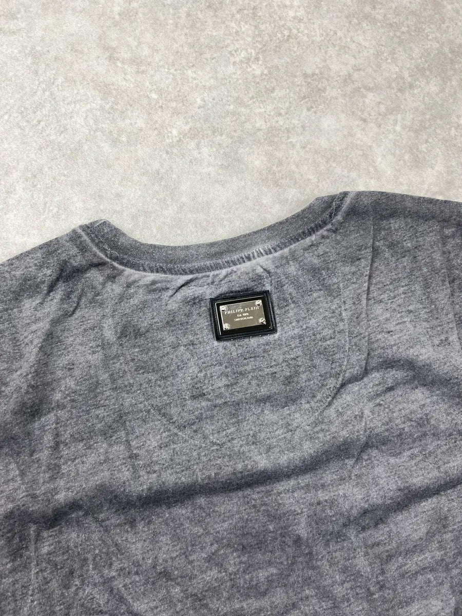 Philipp Plein Grey Cross Studded T-Shirt XqteMbbz 6