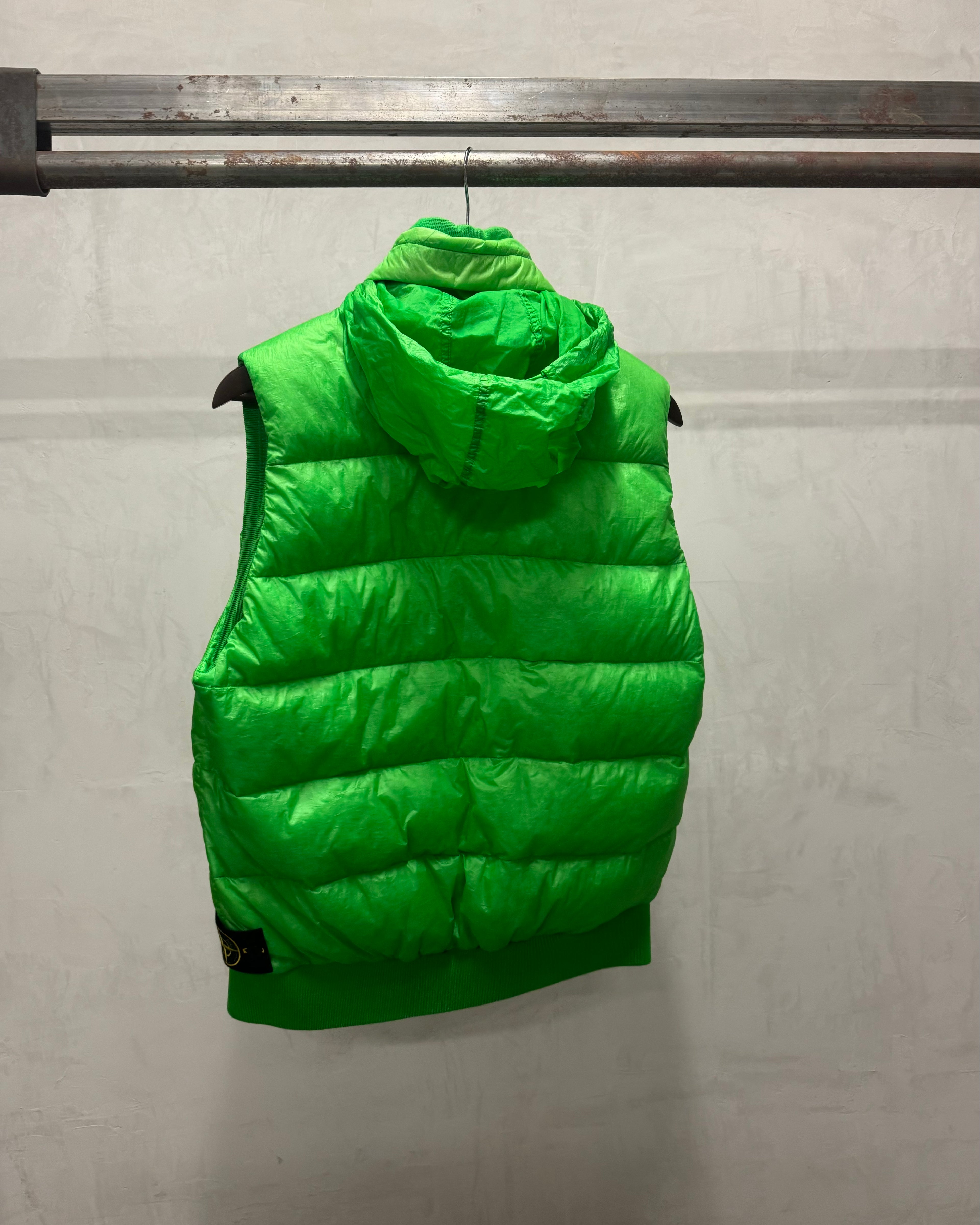 AW2012 Stone Island Green Bodywarmer Puffer Hooded Jacket (M/L) - 2