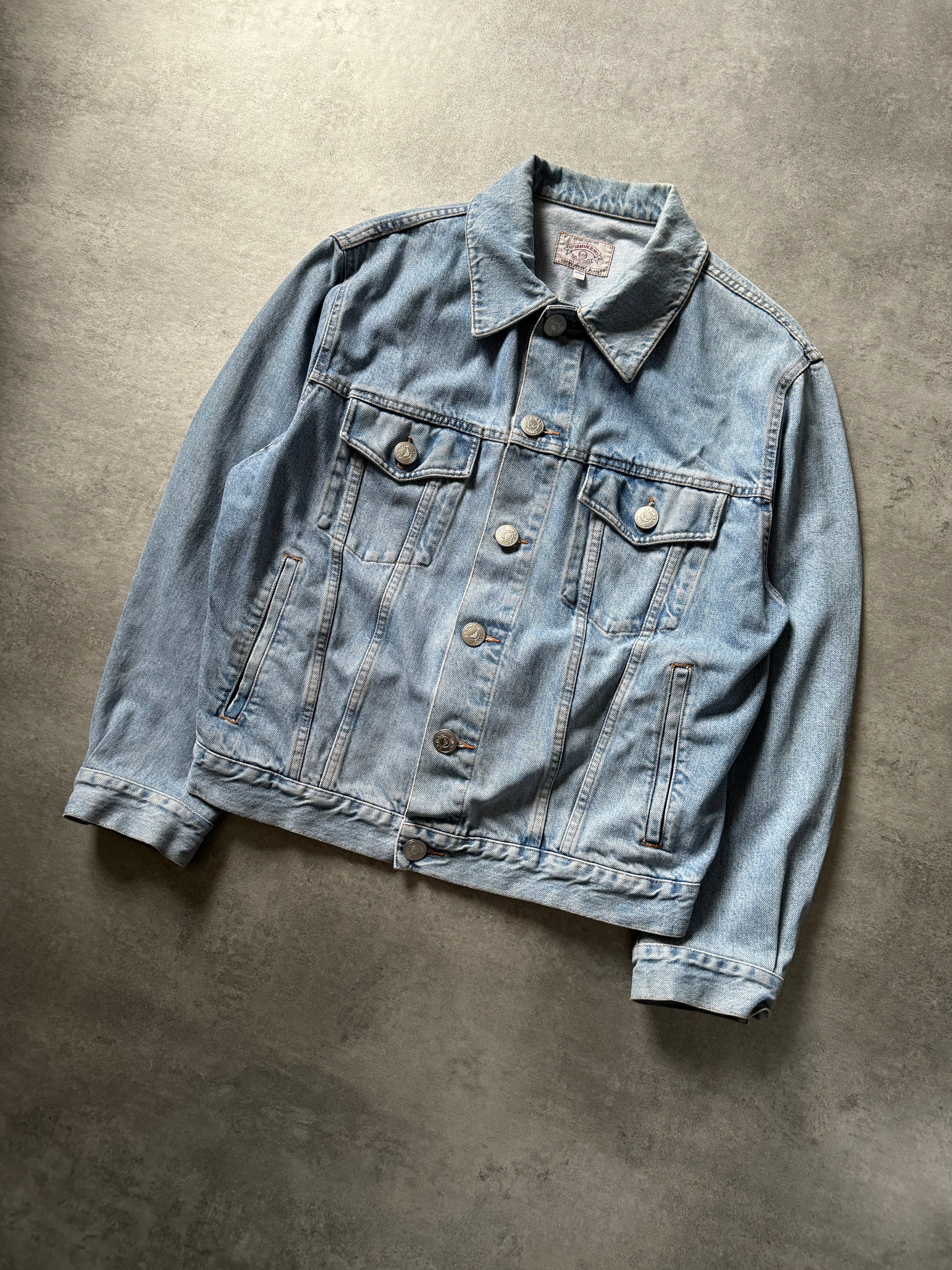 1990s Armani Relaxed Denim Worker Jacket  (L) - 6