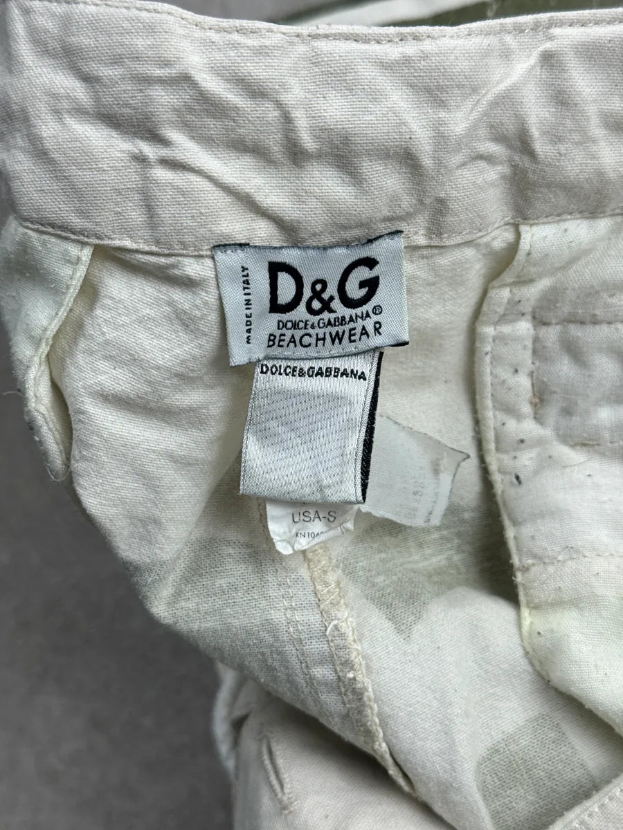 2000s Dolce & Gabbana Off-White Safari Jungle Tiger Print Shorts XzlJKCrY 12
