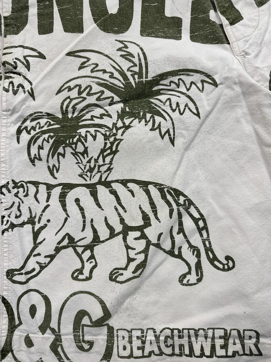 2000s Dolce & Gabbana Off-White Safari Jungle Tiger Print Shorts XzlJKCrY 9