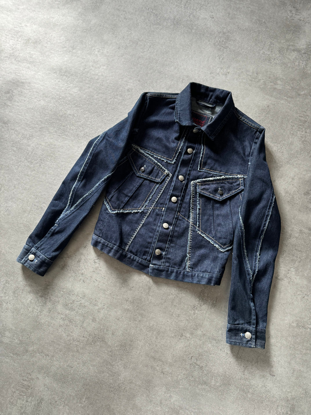 2000s Marithé + François Girbaud Modern Symmetrical Denim Jacket (S) - 3