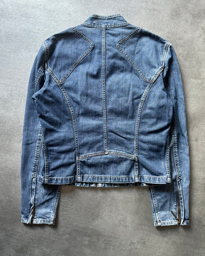 SS2004 Cavalli Structured Symmetrical Denim Jacket (M) - 5