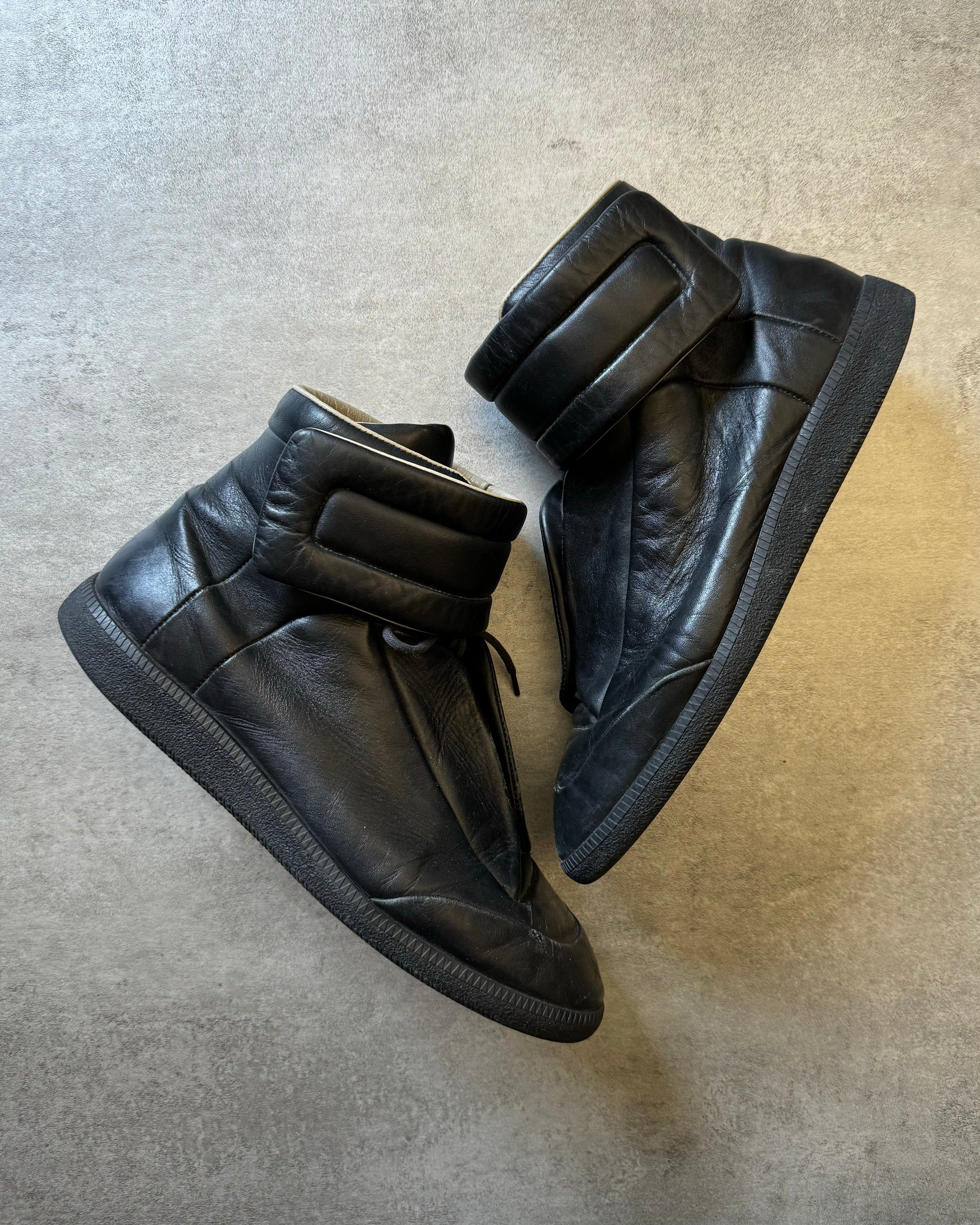 Maison Margiela Future High Top Black Leather 46eu us12