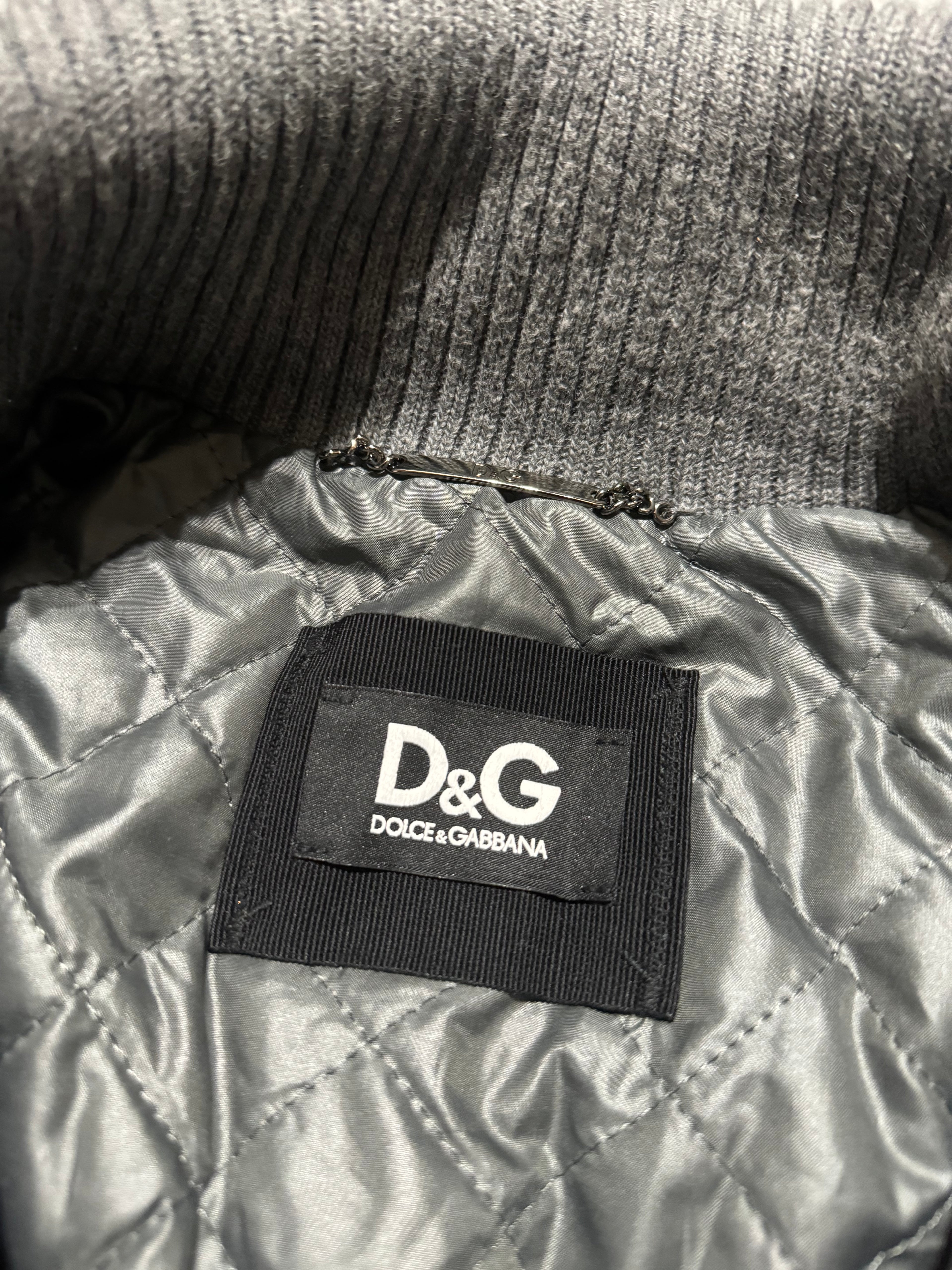 2000s Dolce & Gabbana Multi Zips Grey Archive Leather Jacket (L) - 8