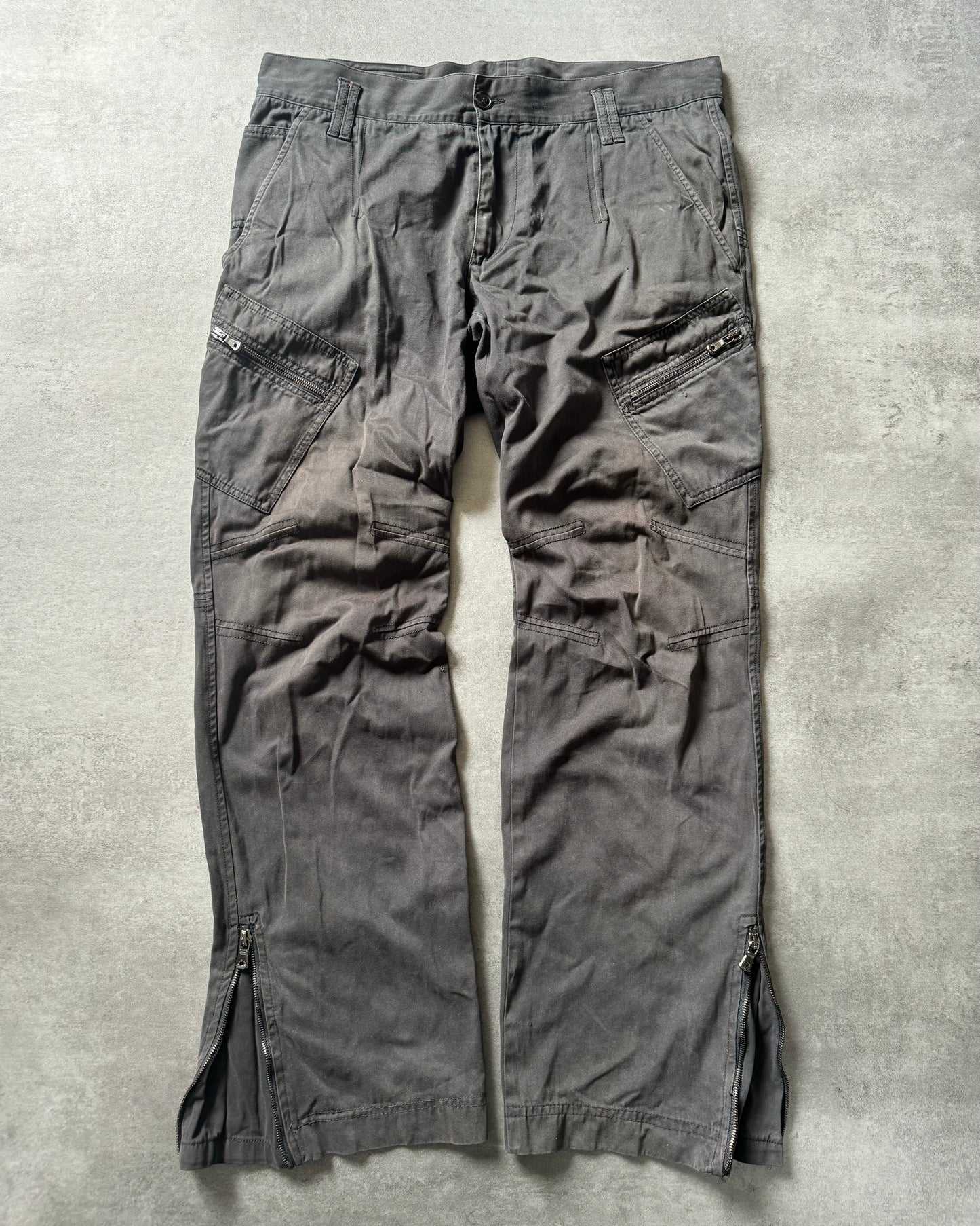 AW2003 Dolce & Gabbana Faded Cargo Relaxed Pants (L) - 1