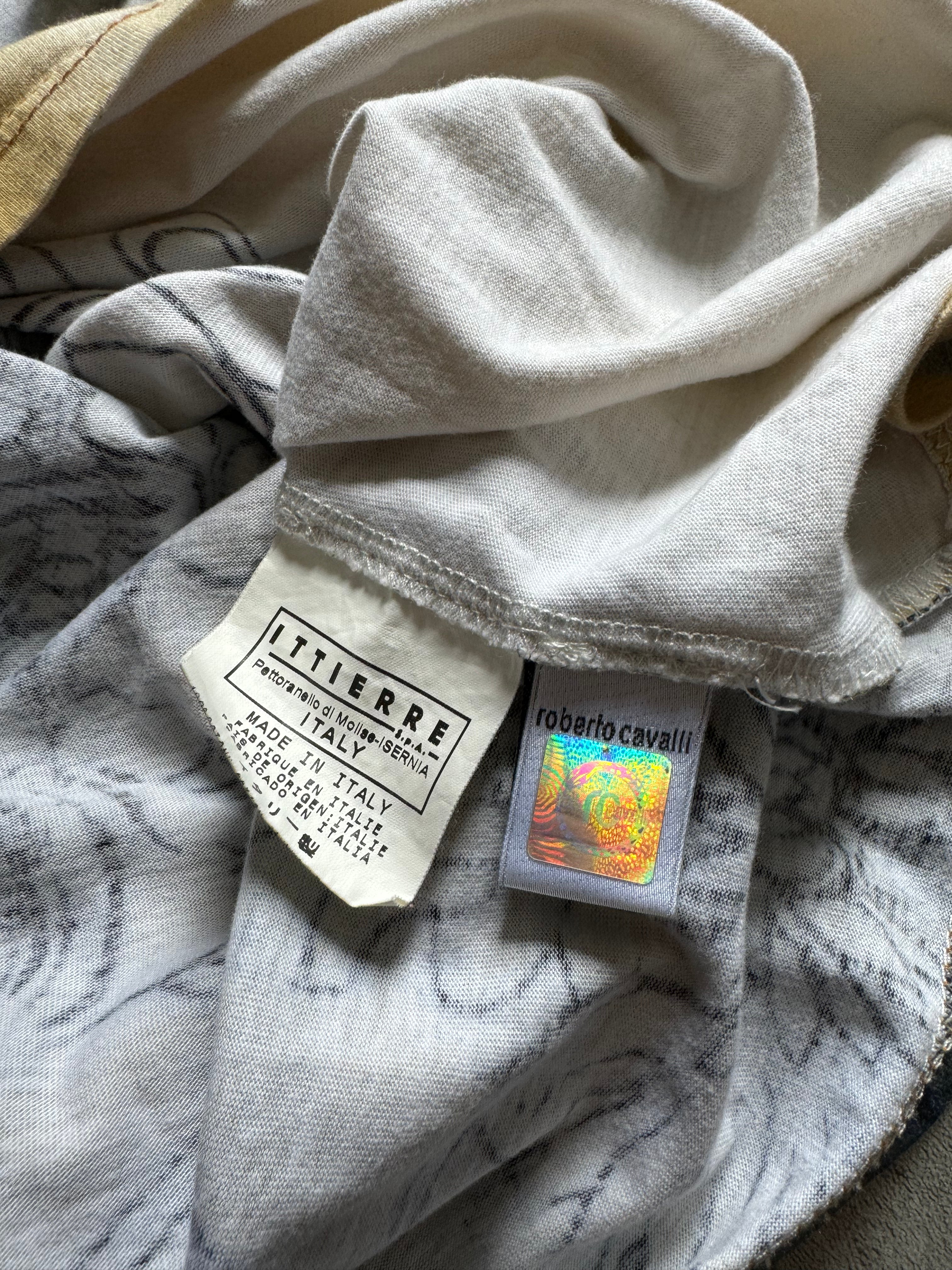 2000s Cavalli Flowers Ink Longsleeves (XS) - 4