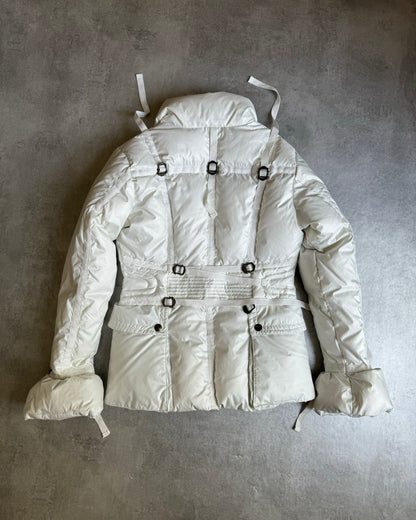 1990s Cavalli White Parachute Harness Puffer Jacket (S) - 3