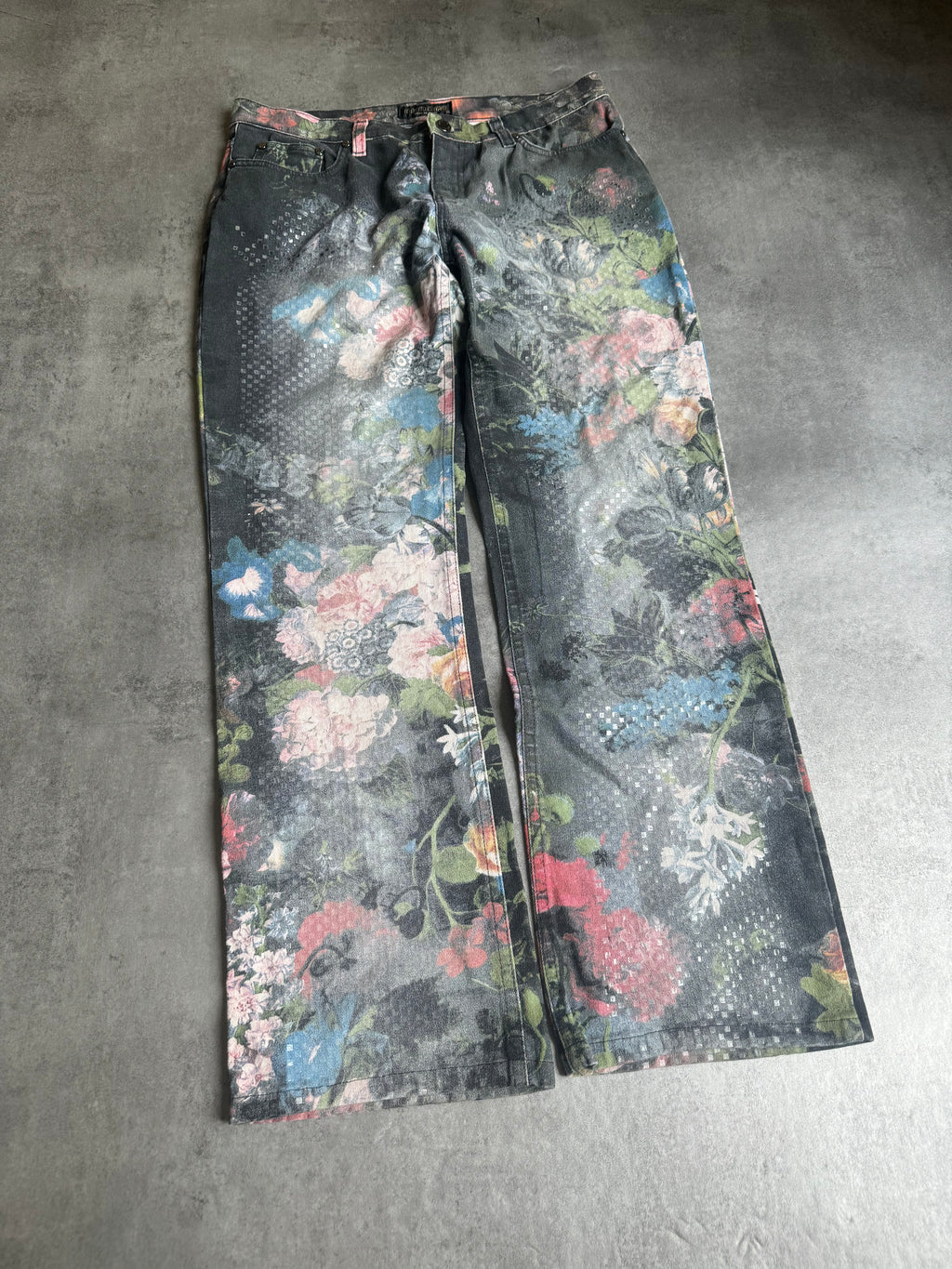 AW2004 Roberto Cavalli Floral Print Archive Pants (M) - 7
