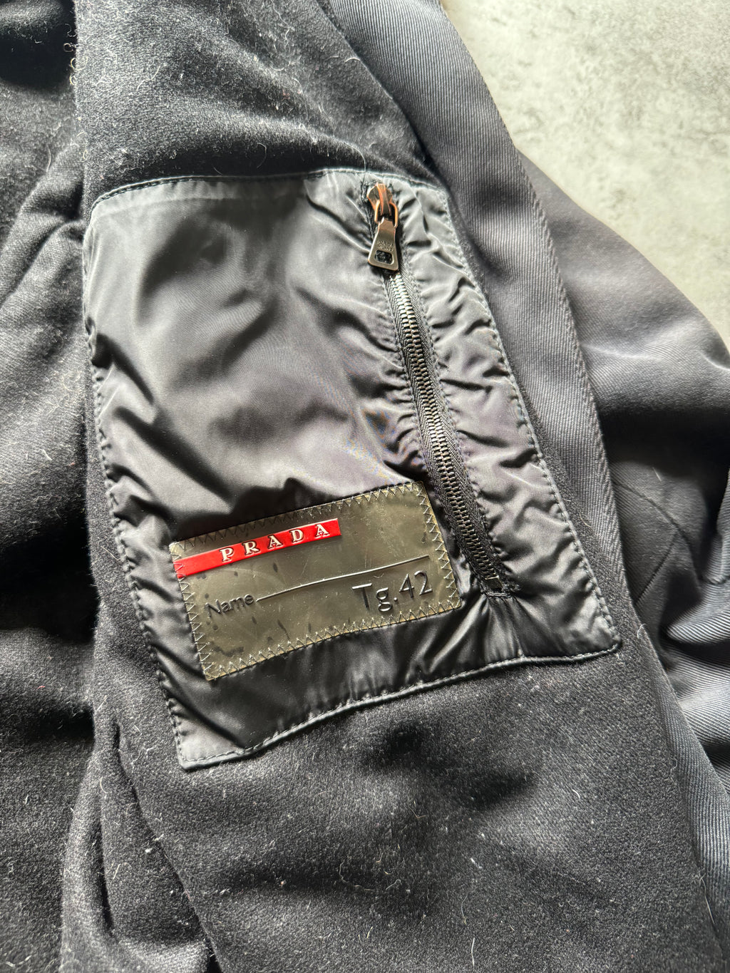 2000s Prada Structural Navy Jacket  (S) - 6