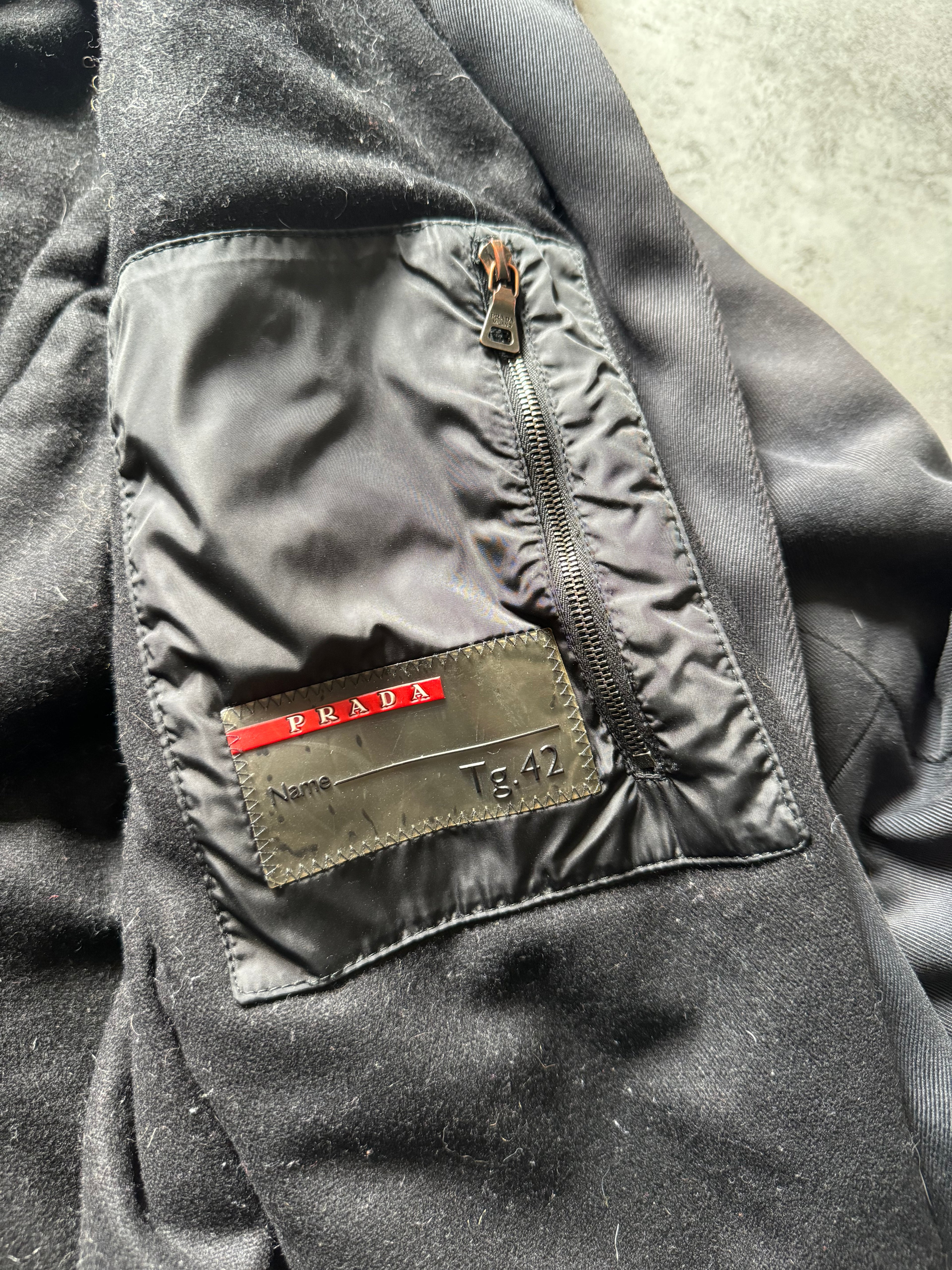 2000s Prada Structural Navy Jacket  (S) - 6