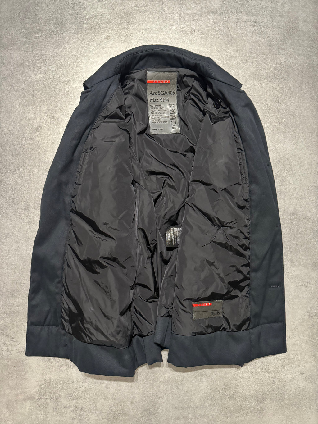2000s Prada Navy Naval Duffle Coat (M) - 10