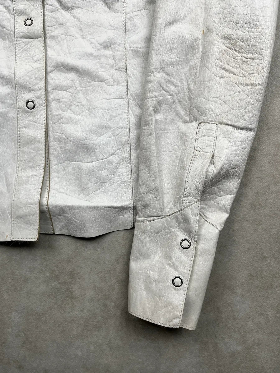 SS1998 Gucci White Leather Western Shirt by Tom Ford YMuzvRCC 8