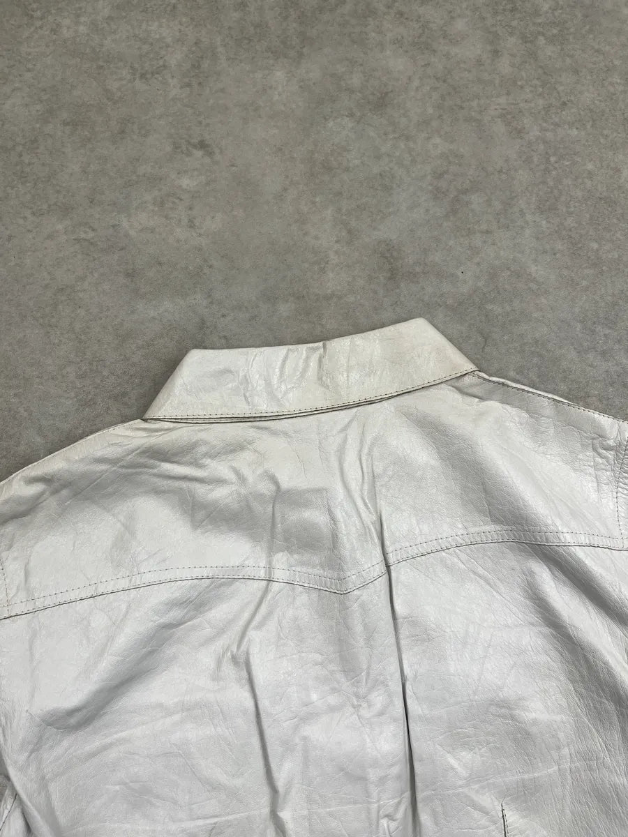 SS1998 Gucci White Leather Western Shirt by Tom Ford YMuzvRCC 6