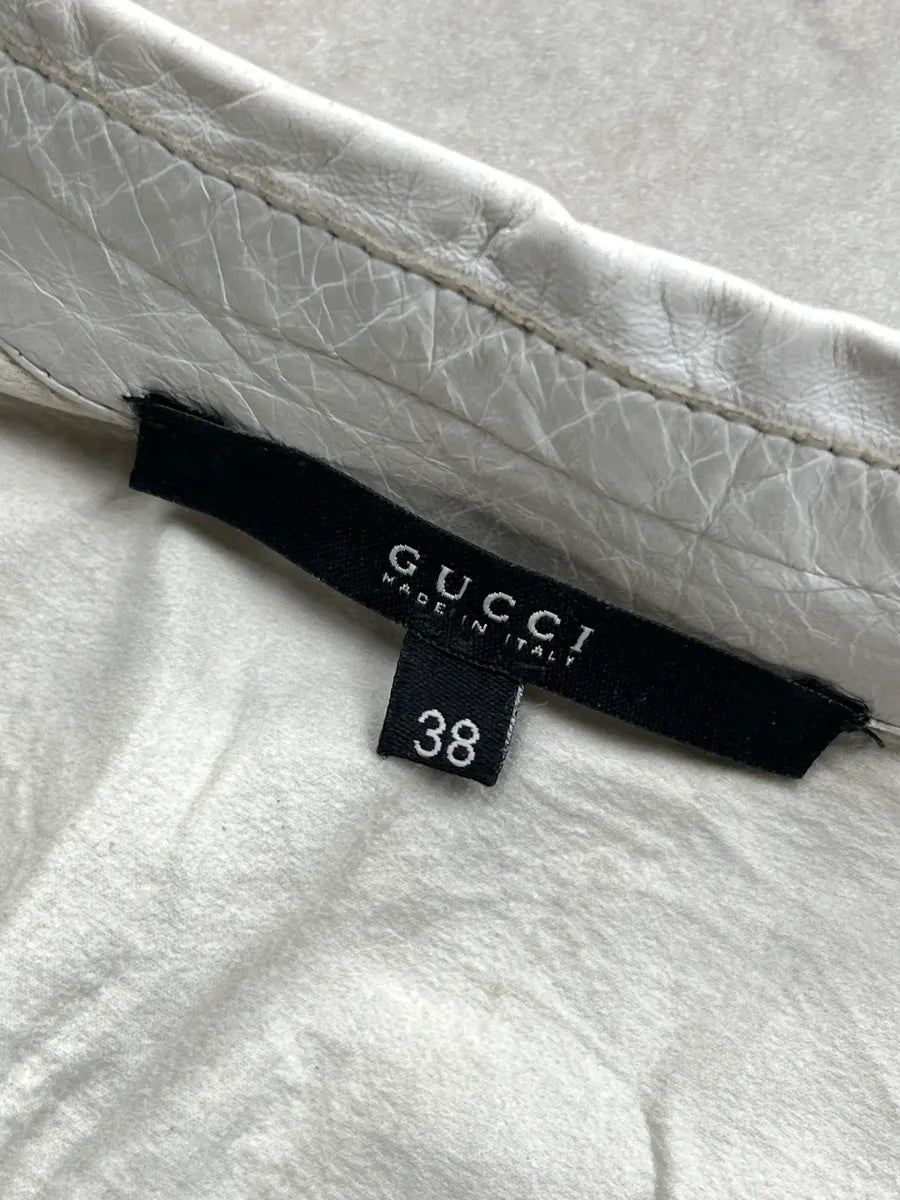 SS1998 Gucci White Leather Western Shirt by Tom Ford YMuzvRCC 10
