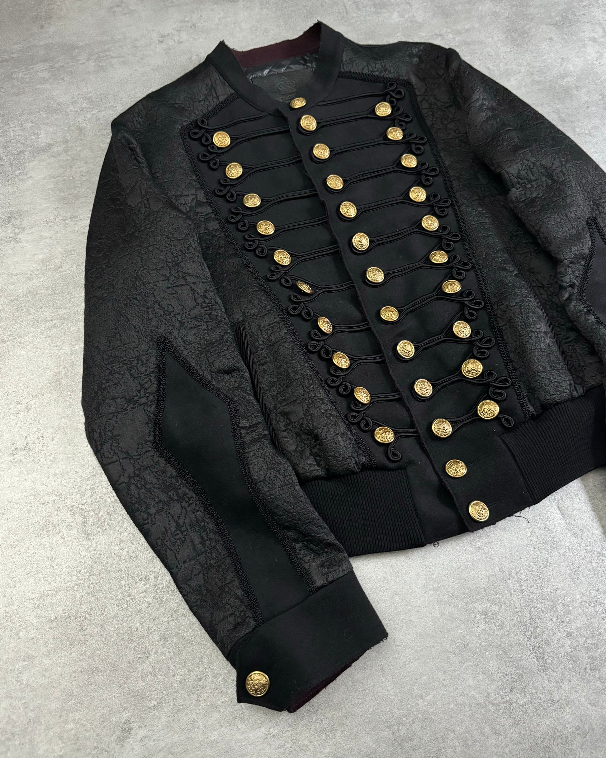 FW2017 Dolce & Gabbana Black Embellished Captain Jacket (L) - 5