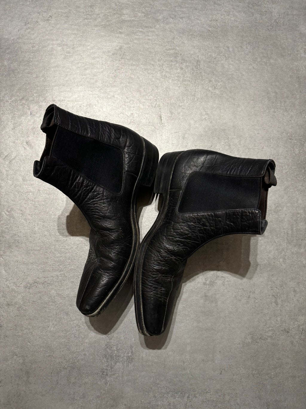 2000s Prada Black Leather Premium Boots (44) - 7