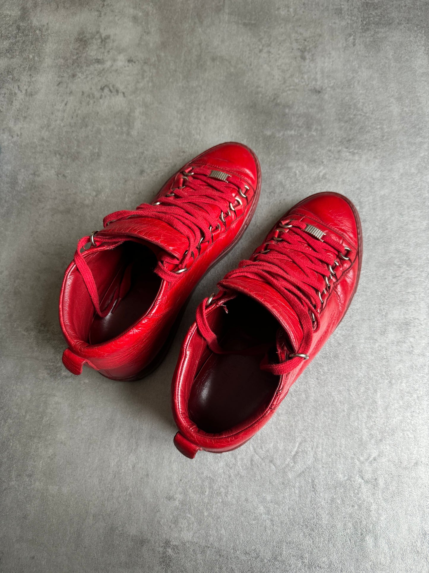 AW2015 Balenciaga Arena High Red Vibrant Leather  (41) - 8