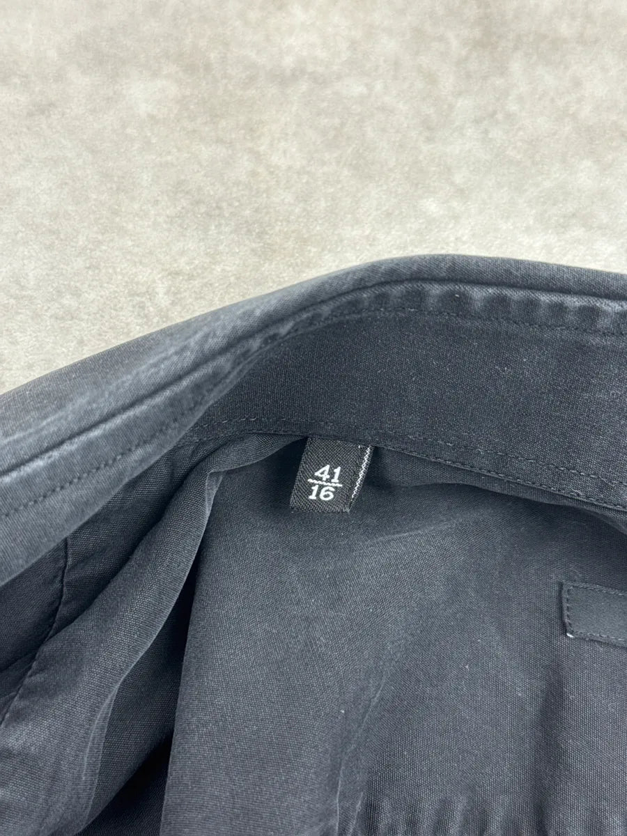Gucci Black Slim Fit Logo Button Shirt YcAWoWNI 11