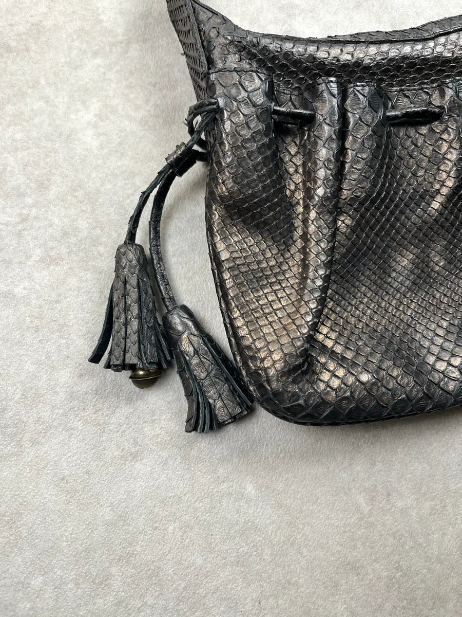 2000s Givenchy Python Embossed Black Leather Bag YdYQMDFY 4
